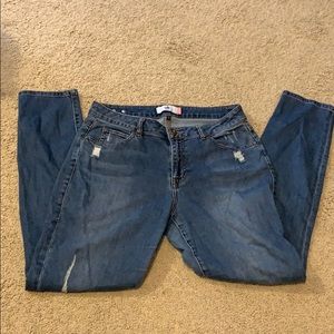 CAbi Curvy Skinny distresses jeans 12 EUC